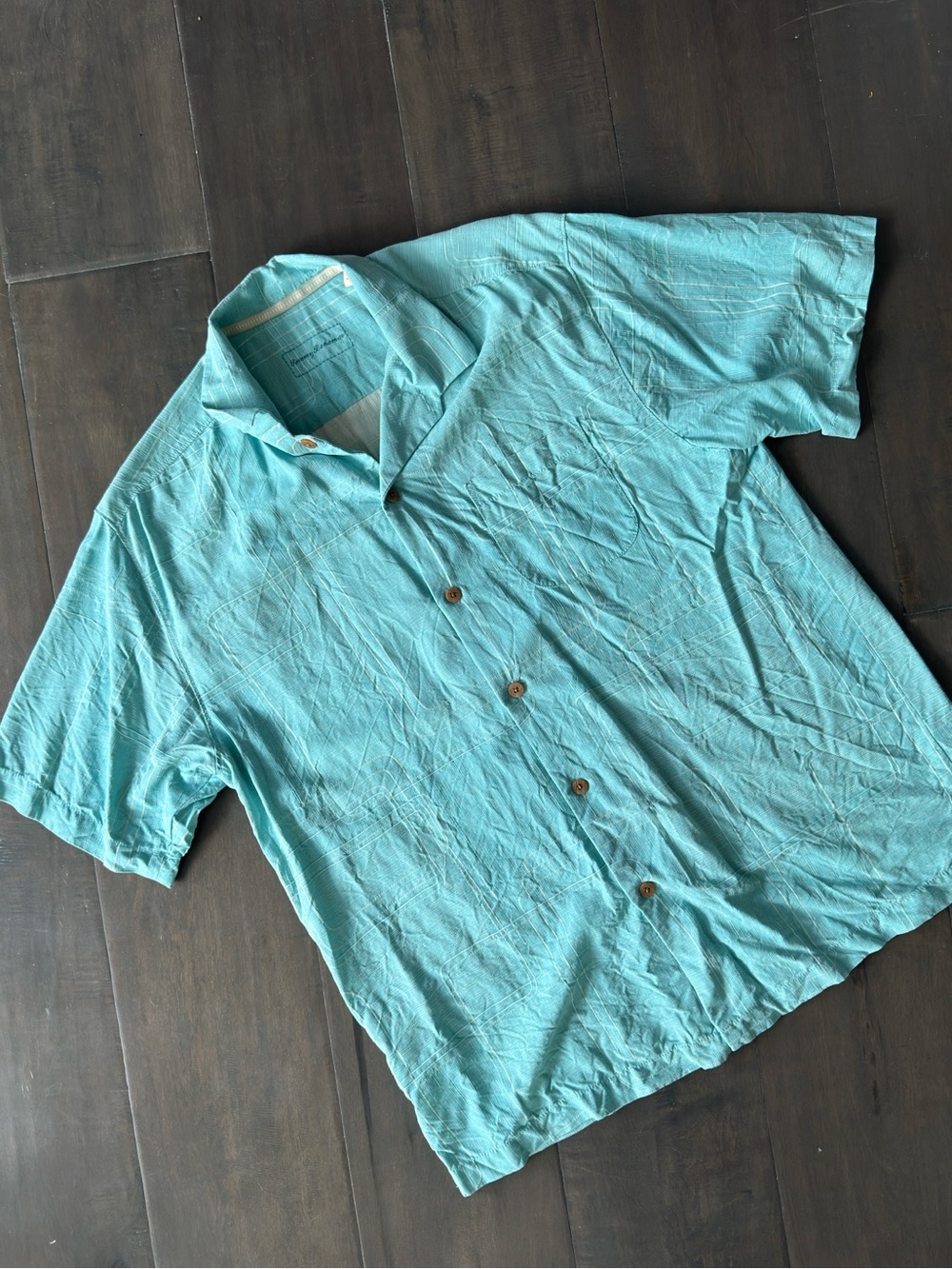 Tommy Bahama | Silk geometric short sleeve button up